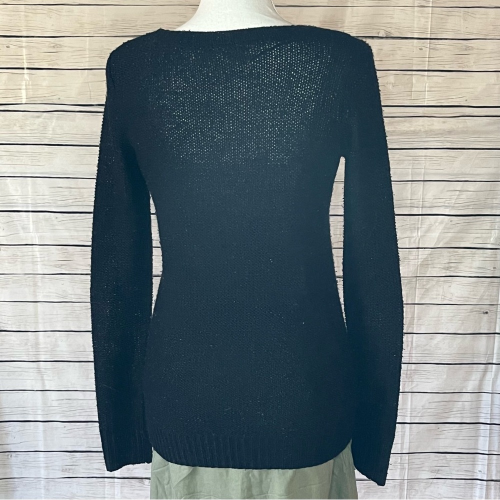 Lauren Conrad Black Sweater with White Heart Details - Picture 4 of 8